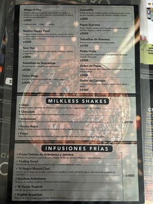 Menú  at Sokko Happy Food in Heredia