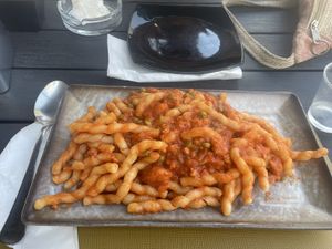 Pasta with vegan ragú   at Matteotti Café in Palermo