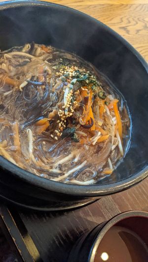 Japchae bibimbap at Bibimbap House in Cambridge