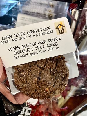 V/ GF double chocolate mole cookie at Cabin Fever Confections in Fairborn
