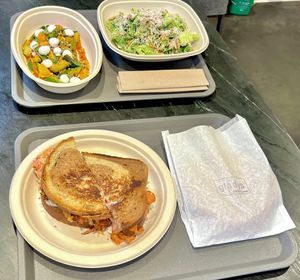 Our trays - everything compostable except the trays  at Gladys  in Edgewater