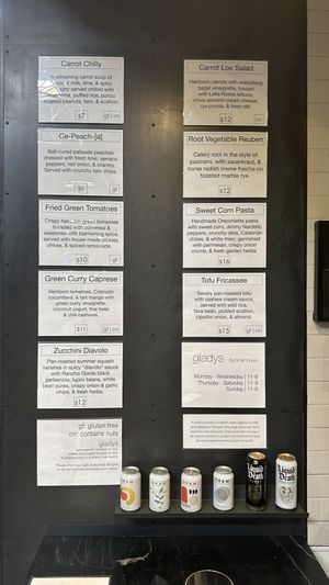 Aug 2023 menú  at Gladys  in Edgewater