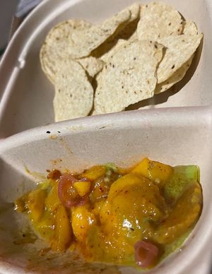 Peach “ceviche"  at Gladys  in Edgewater