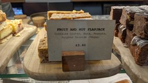 Fruit & nut flapjack at Atkinsons in Lancaster