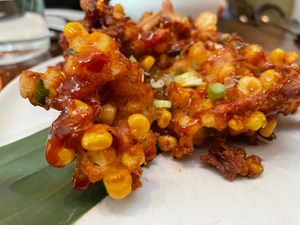 Corn fritter  at Wayan in New York City