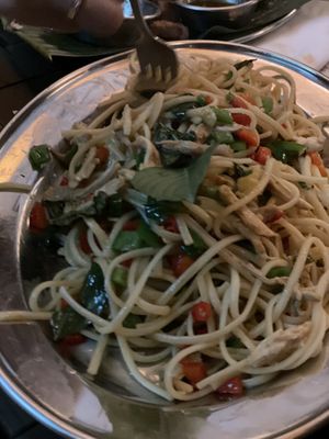 Thai fried noodles #Veganuary at H.O.P House on Peel in Hong Kong Island