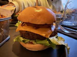 Vegan burger  at krisp in Selfoss