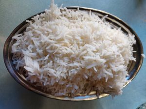 Basmati rice at Chaat Corner in San Francisco