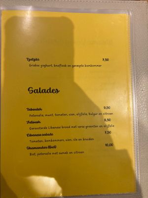 Salads: all vegan  at Fairuz in Zaventem