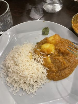 Vegan potato curry   at Indian Royal Food in Leuven