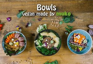 A variety of bowls. at Muko Vegan in Frankfurt