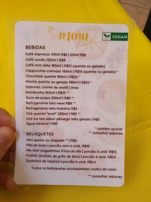 Menu #Veganuary at ParadinhaVeg in Botucatu