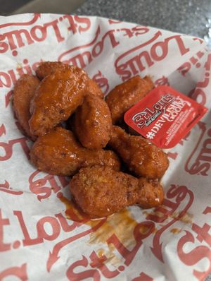 Buffalo sauce at St Louis Bar & Grill in Ottawa