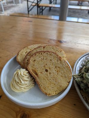 Pumpkin and saffron damper at Big Esso in Melbourne