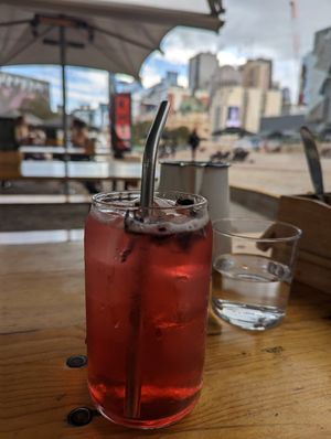 Hibiscus cordial lemonade at Big Esso in Melbourne