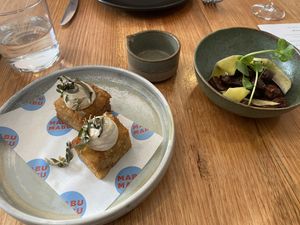 Cassava rosti and marinated tamarind   at Big Esso in Melbourne