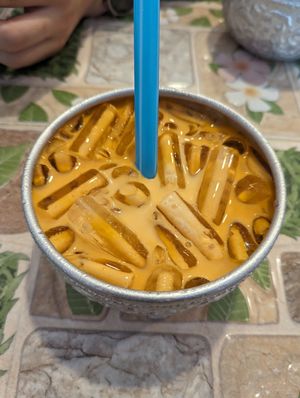 Thai tea at The Coconut Shell in Chiang Mai