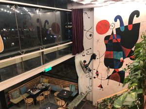 View from the top floor at Miró in Tirana