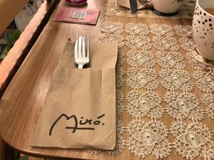 Napkin at Miró in Tirana