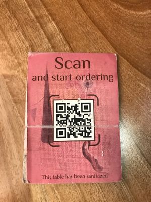 QR Menu code at Miró in Tirana