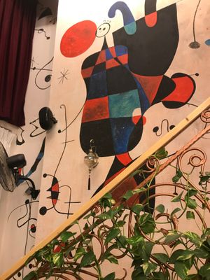 Stairwell at Miró in Tirana