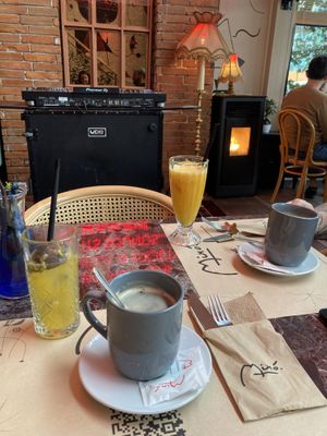 Americano, Orange juice, Organic cold tea  at Miró in Tirana