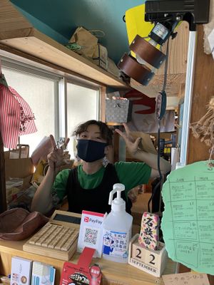 The owner - please give her your support!  at Koya - こや in Yomitan