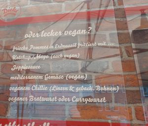 Vegan options at Dieks Wurstbrathalle in Muenster