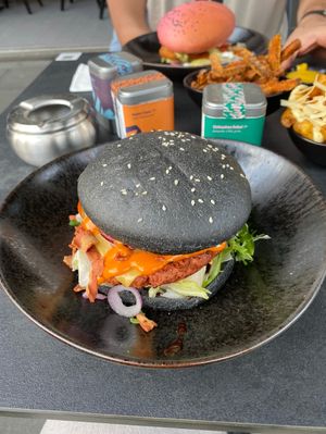 Vegan beef burger  at Unfckd in Berlin
