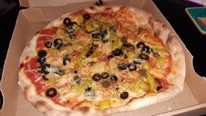 Pizza Pikante (vegan) at Pizzeria Riano in Braunschweig