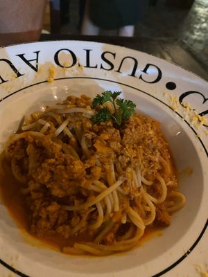 Vegan ragu at Casa Sofia in Playa Del Carmen