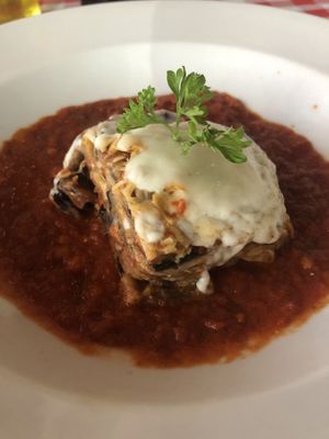 Eggplant parmesan  at Casa Sofia in Playa Del Carmen
