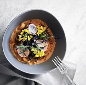 Spicy udon noodles at Adesse in London