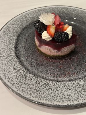 Hibiscus cheesecake at Adesse in London