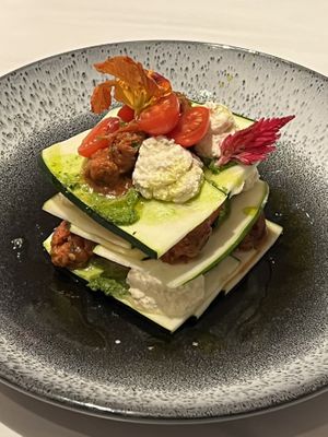 Raw lasagne at Adesse in London