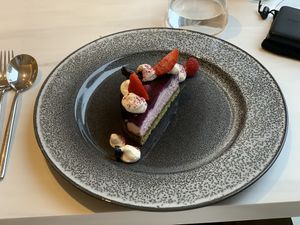 Hibiscus cheesecake  at Adesse in London