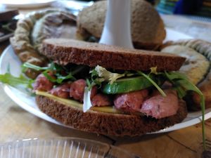 Sausage sandwich (April 2026) at The Running Fox in Alnwick