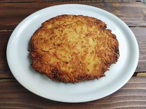 Potato pancake at Aščinica Bosančica in Sarajevo