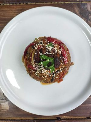 Vegan wok at Aščinica Bosančica in Sarajevo