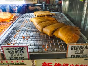 Red bean pancake at Tiong Bahru Mian Jian Kueh in Central Singapore