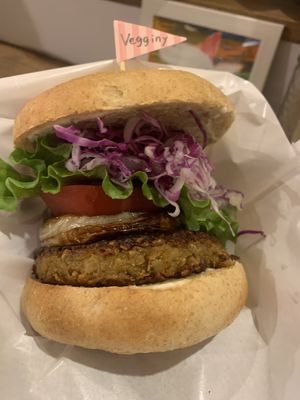 Vegginy burger  at Vegginy in Kyoto