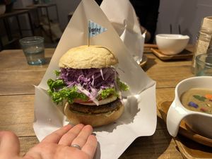 Burger  at Vegginy in Kyoto
