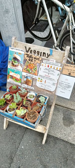 Look for this outside then go downstairs at Vegginy in Kyoto