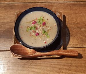 Soupe de champignon at Vegginy in Kyoto