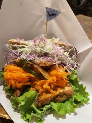Korean BBQ sandwich  at Vegginy in Kyoto
