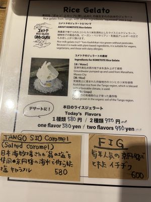 Menu  at Vegginy in Kyoto