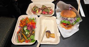 Oops, I ate most of the potatoes before remembering to take a photo.   at Vegginy in Kyoto