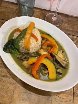 Thai green curry  at Vegginy in Kyoto