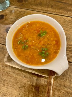 Lentil soup  at Vegginy in Kyoto