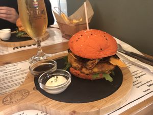 San Andres burger at Flavours Spot in Setubal